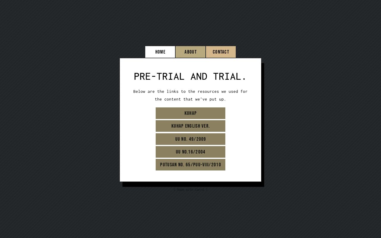 Carrd profile picture for @pretrial